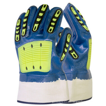 SunnyHope 2016 guantes resistentes químicos del impacto de TPR Nitrile de la venta caliente